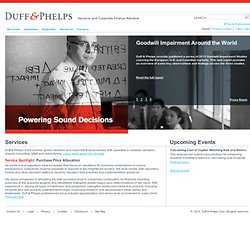 Financial Advisory and Investment Banking Services from Duff & Phelps