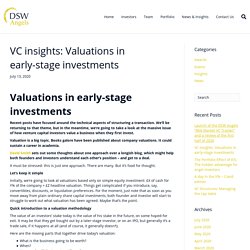 VC insights: Valuations in early-stage investments - Venture Capital UK