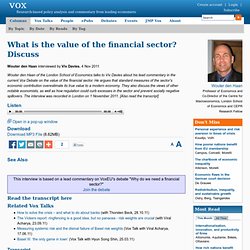 What is the value of the financial sector? Discuss