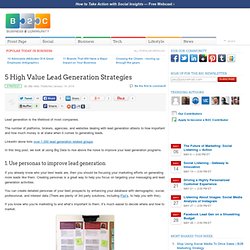 5 High Value Lead Generation Strategies