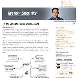 The Value of a Hacked Email Account