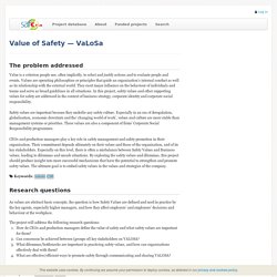 Value of Safety — VaLoSa