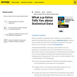 What a p-Value Tells You about Statistical Data