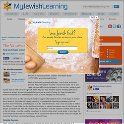 The Values of Jewish Texts