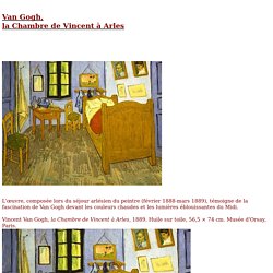 Van Gogh, la Chambre de Vincent à Arles