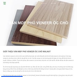 Ván MDF Phủ Veneer Óc Chó Walnut Cao Cấp