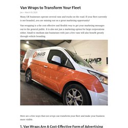 Van Wraps to Transform Your Fleet