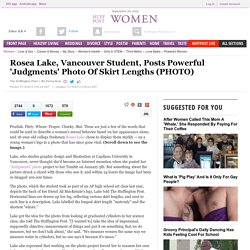 Rosea Lake, Vancouver Student, Posts Powerful 'Judgments' Photo Of Skirt Lengths (PHOTO)