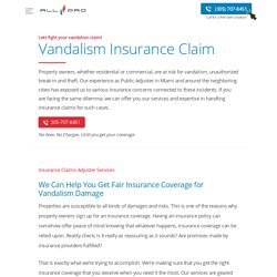 #1 Vandalism Public Adjuster in Miami