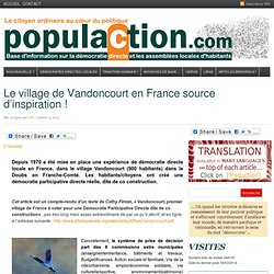 Le village de Vandoncourt en France source d’inspiration !