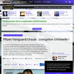 Pfizer/Vanguard/Ursula : corruption criminelle !