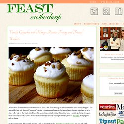 Vanilla Cupcakes with Honey-Ricotta Frosting and Toasted Walnuts