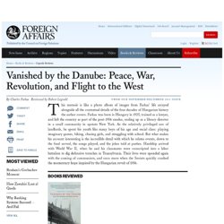 Vanished by the Danube: Peace, War, Revolution, and Flight to the West