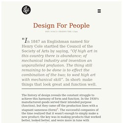 Jason VanLue > Essays > Design For People