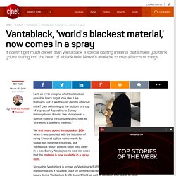 Vantablack, 'world's blackest material,' now comes in a spray