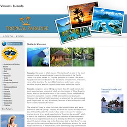 Vanuatu Islands Travel Guide
