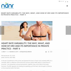 Heart Rate Variability: The Why, What, and How of HRV and Its Importance in Private Practice – Part 4 – Naturopathic Doctor News and Review