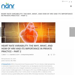 Heart Rate Variability: The Why, What, and How of HRV and Its Importance in Private Practice – Part 2 – Naturopathic Doctor News and Review