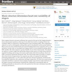 Music structure determines heart rate variability of singers