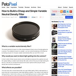 How to Build a Cheap and Simple Variable Neutral Density Filter