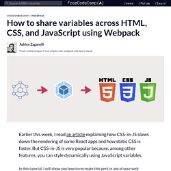 How to share variables across HTML, CSS, and JavaScript using Webpack