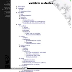 Variables mutables