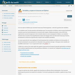 Variables, scopes et closures en Python