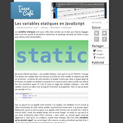Les variables statiques en JavaScript