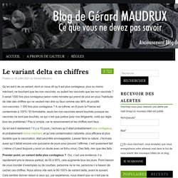 Le variant delta en chiffres – blog de Gérard Maudrux
