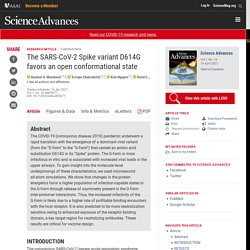 The SARS-CoV-2 Spike variant D614G favors an open conformational state