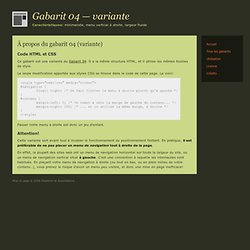 Gabarit 04 (variante): minimaliste, menu vertical à droite, largeur fluide