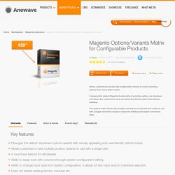 Magento Options/Variants Matrix for Configurable Products