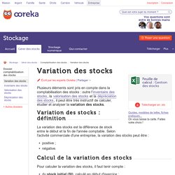 Variation des stocks : tout savoir sur la variation des stocks