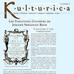 Les Variations Goldberg de Johann Sebastian Bach