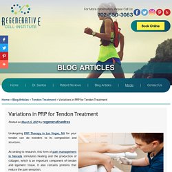 Variations in PRP for Tendon Treatment