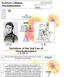 110+ Variations of the Second Law of Thermodynamics