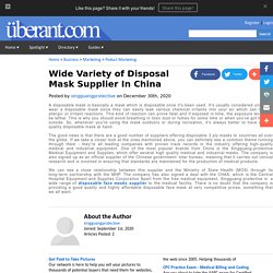 Wide Variety of Disposal Mask Supplier In China