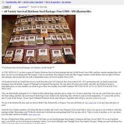 60 Variety Survival Heirloom Seed Package
