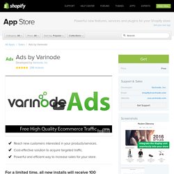 Ads by Varinode – Ecommerce Plugins for Online Stores – Shopify App Store
