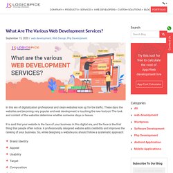 What are the various web development services?