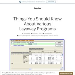 Retail Layaway Management Software