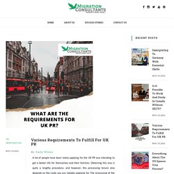 Various Requirements To Fulfill For UK PR