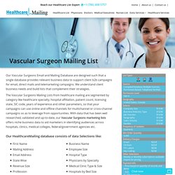 Vascular Surgeon Mailing List