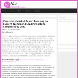 Vasectomy Market Report Focusing On Current Trends And Leading Fortune Companies By 2027