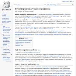Hypoxic pulmonary vasoconstriction