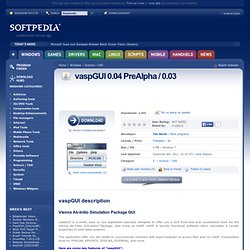 Download vaspGUI 0.01 Free - Vienna Ab-Initio Simulation Package GUI.