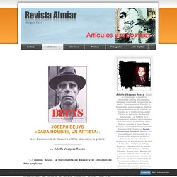 ADOLFO VÁSQUEZ ROCCA - Joseph Beuys: "Cada hombre, un artista" (Artículos en Revista Almiar)