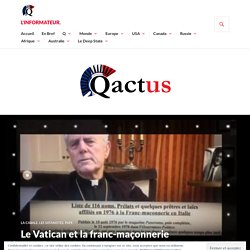 Le Vatican et la franc-maçonnerie – L'Informateur.