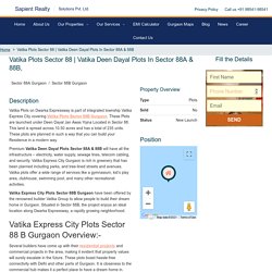 Vatika Plots Sector 88A & 88B Gurgaon