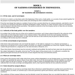 Vattel: The Law of Nations: Book I